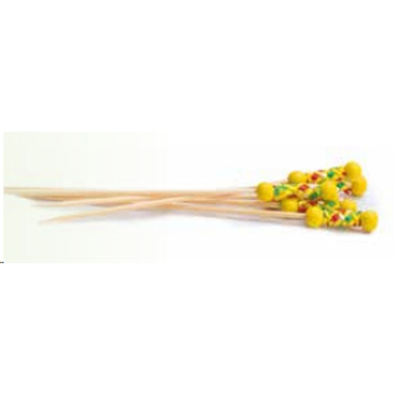 PINCHO BROCHETA COCKTAIL 12MM AMARILLO K-200